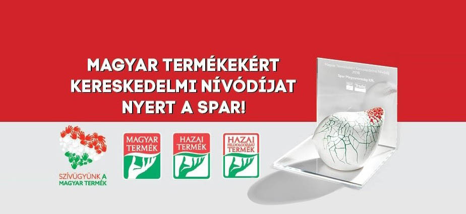 Magyar Termékekért Kereskedelmi Nívódíjat nyert a SPAR