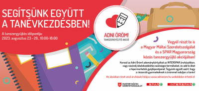 Kedvező árakkal és az Adni Öröm! tanszergyűjtő akcióval teszi könnyebbé az iskolakezdést a SPAR