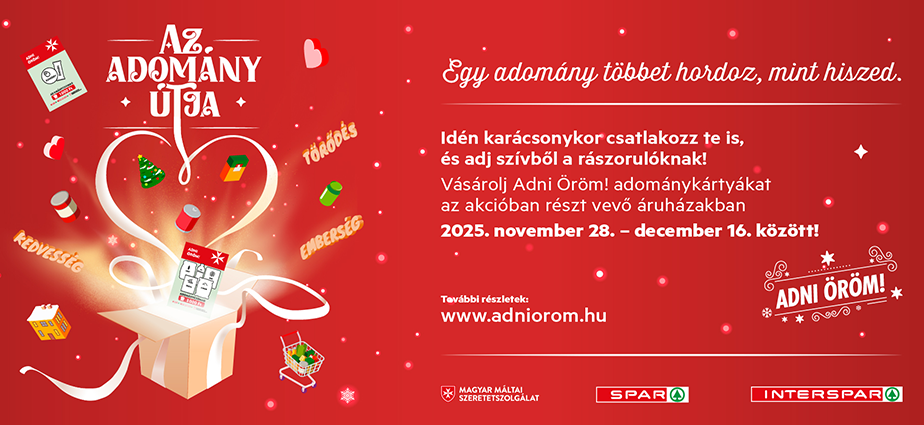 Adni Öröm! – Adománykártyákkal már most csatlakozhatunk a karácsonyi adománygyűjtéshez